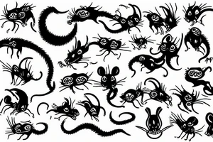 rat swarm tattoo idea