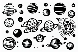 solar system tattoo idea