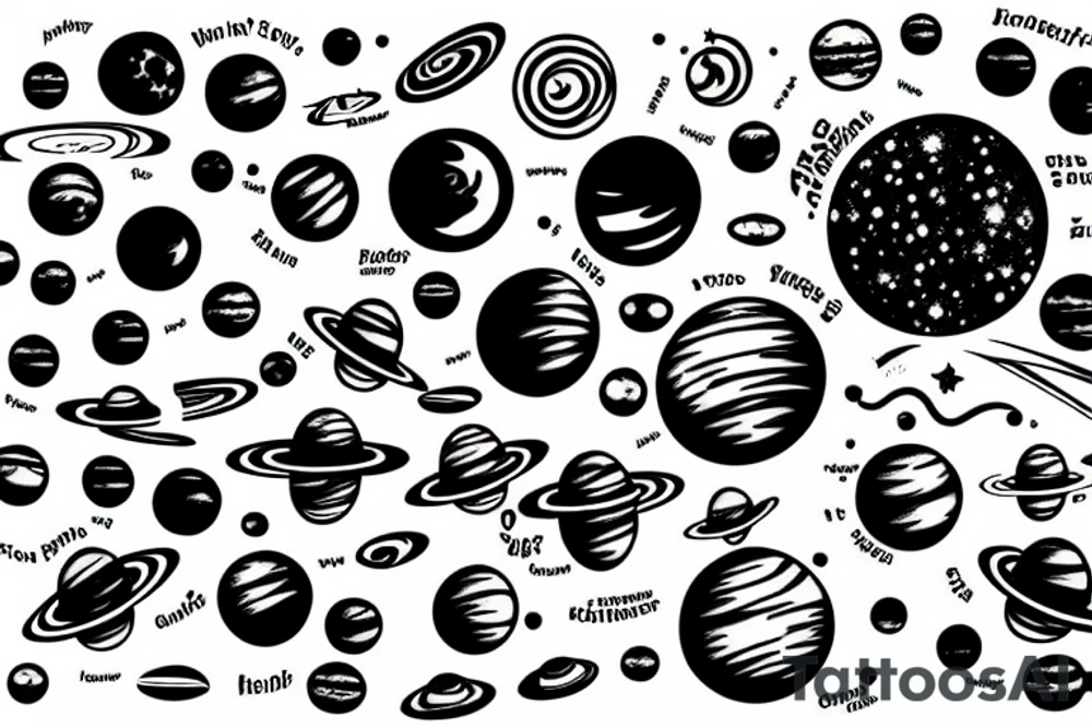 solar system tattoo idea
