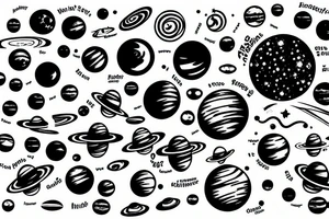 solar system tattoo idea