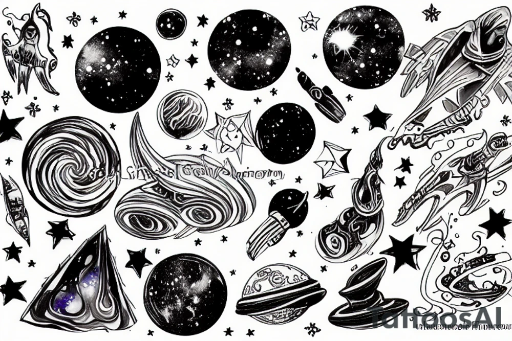 the galaxy tattoo idea