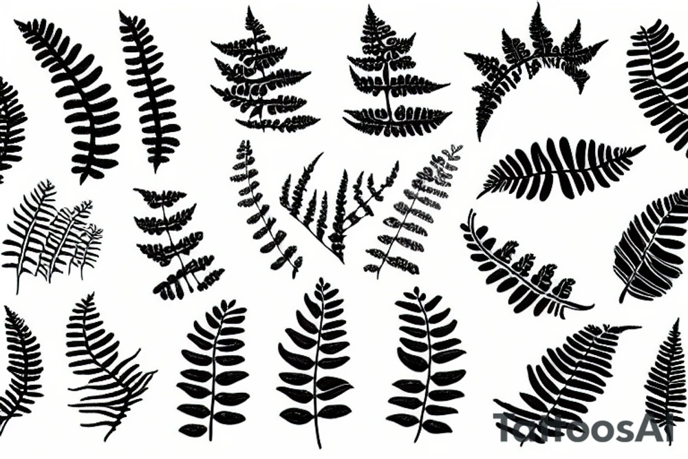 rolled up fern tattoo idea