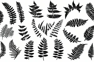 rolled up fern tattoo idea
