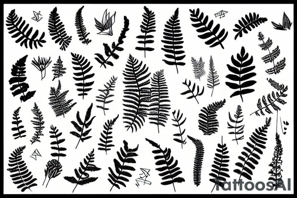 rolled up fern tattoo idea