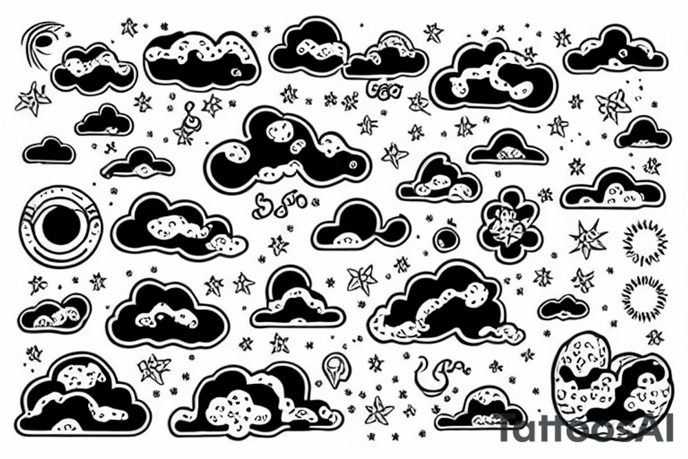 clouds tattoo idea