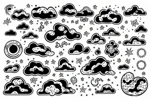 clouds tattoo idea
