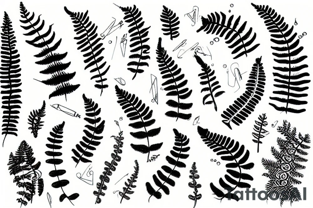 rolled up fern sprout tattoo idea