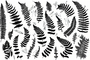 rolled up fern sprout tattoo idea