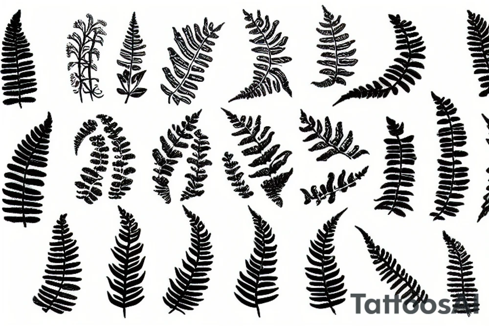 rolled up fern sprout tattoo idea