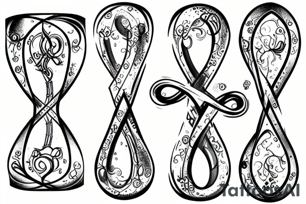 Hourglass infinity tattoo idea