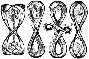 Hourglass infinity tattoo idea