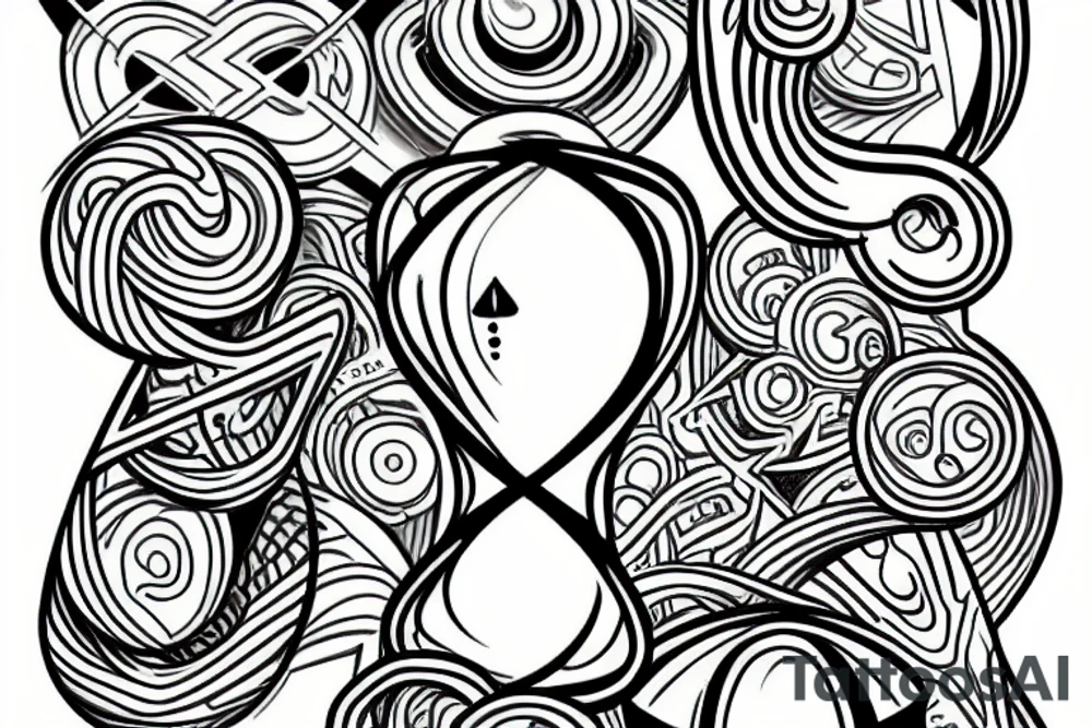 Hourglass infinity time tattoo idea