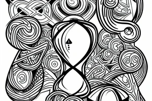 Hourglass infinity time tattoo idea