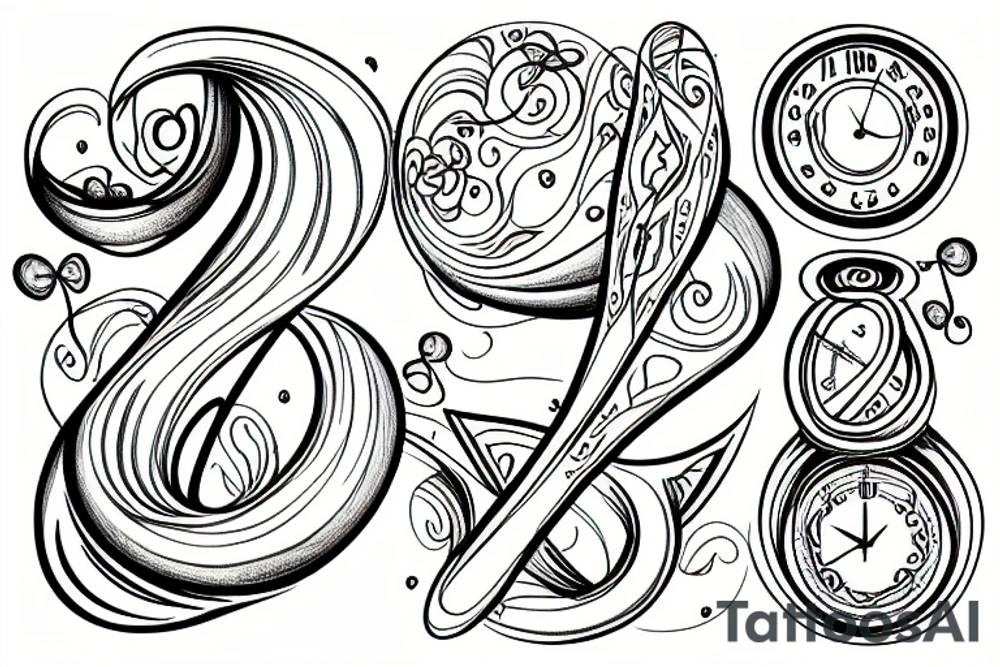 Hourglass infinity time tattoo idea