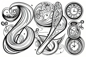 Hourglass infinity time tattoo idea