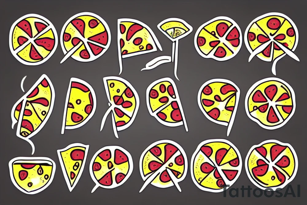 A pizza and a lemon tattoo idea