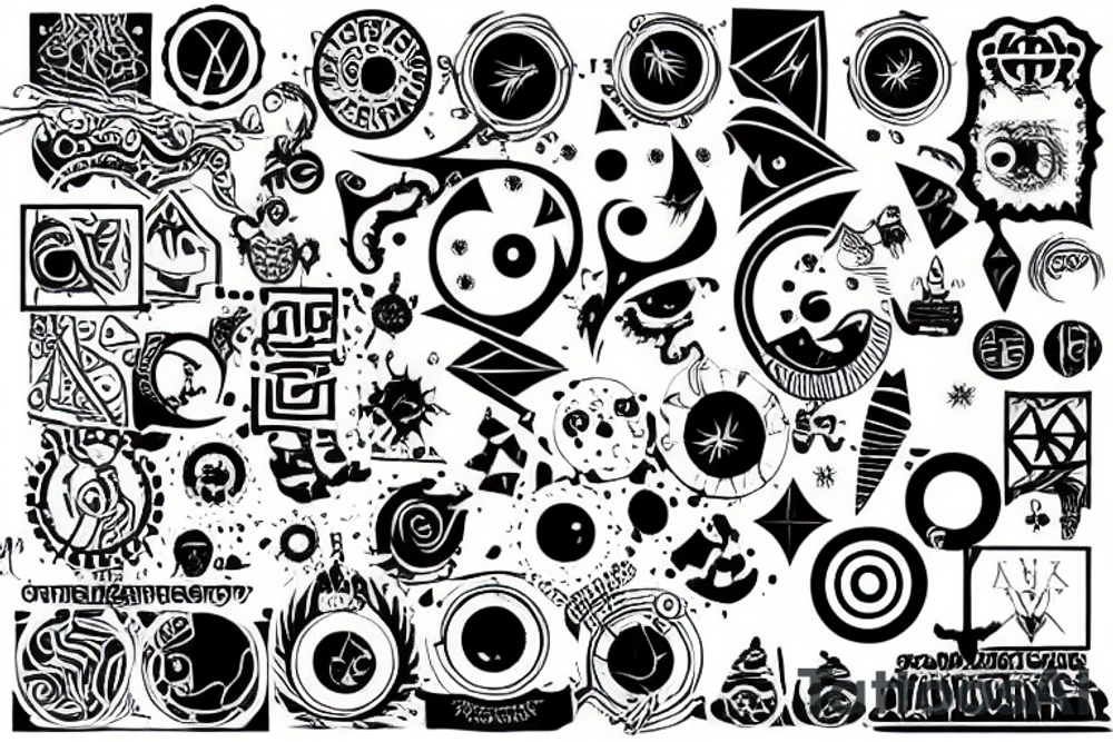 square labirynth control tattoo idea