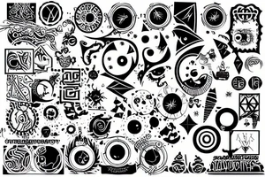 square labirynth control tattoo idea