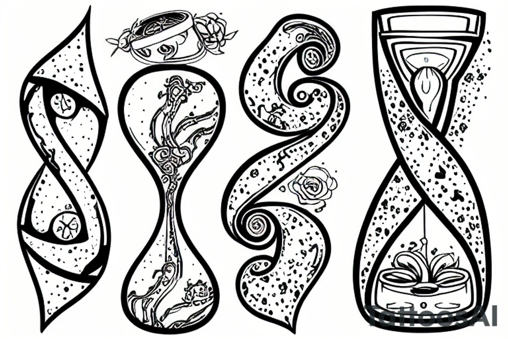 Hourglass infinity time tattoo idea