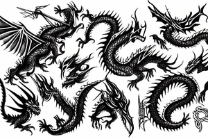 god fighting a dragon tattoo idea