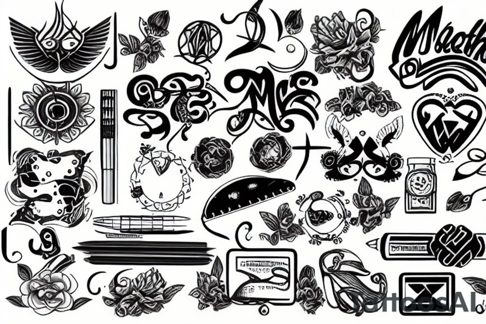 mathematic graphics tattoo idea