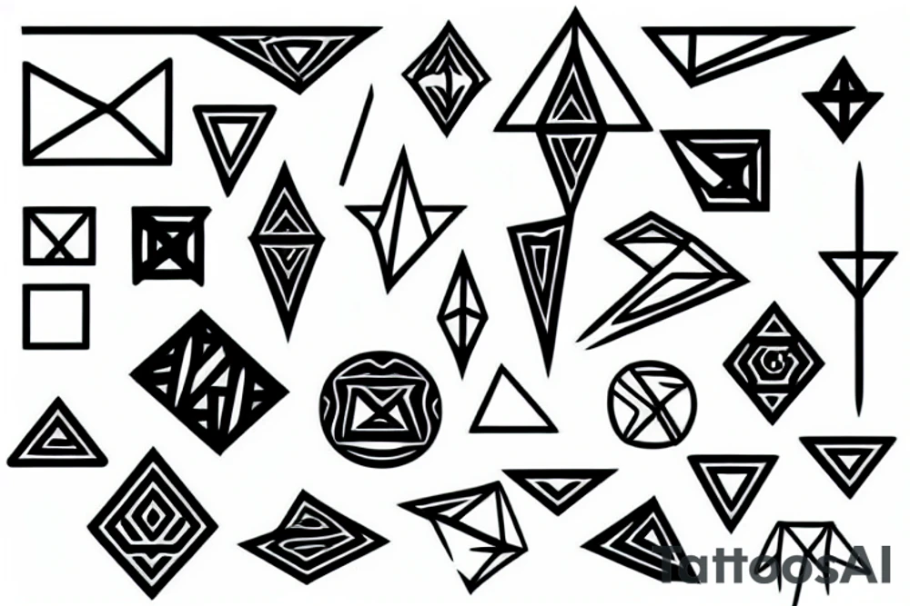 geometric tattoo idea