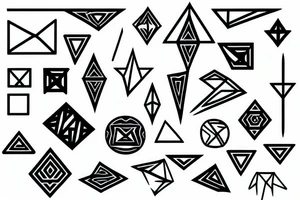 geometric tattoo idea