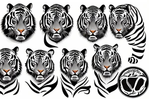 A tiger with the face of Vin Diesel tattoo idea