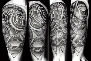 A doorway that leads to the stars through a stairway tattoo idea