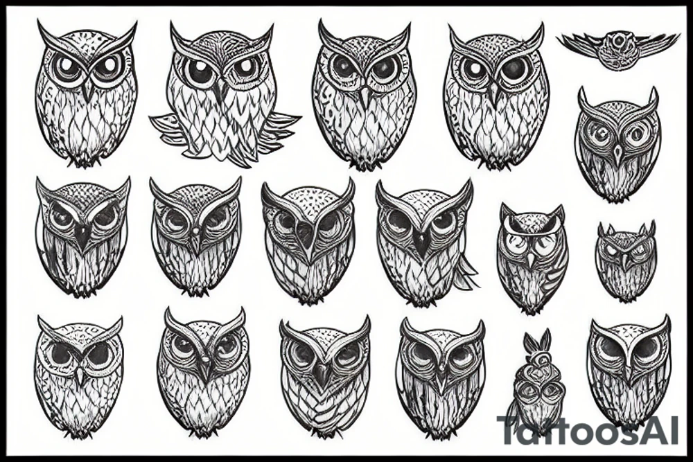 owl that cathed a fox and flies in the sky tattoo idea