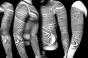 Tahitian sea animals tattoo idea