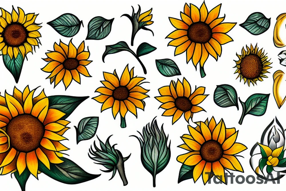 Sunflowers tattoo idea