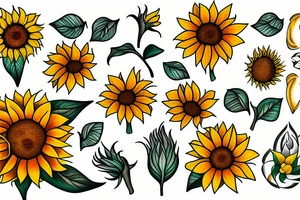 Sunflowers tattoo idea