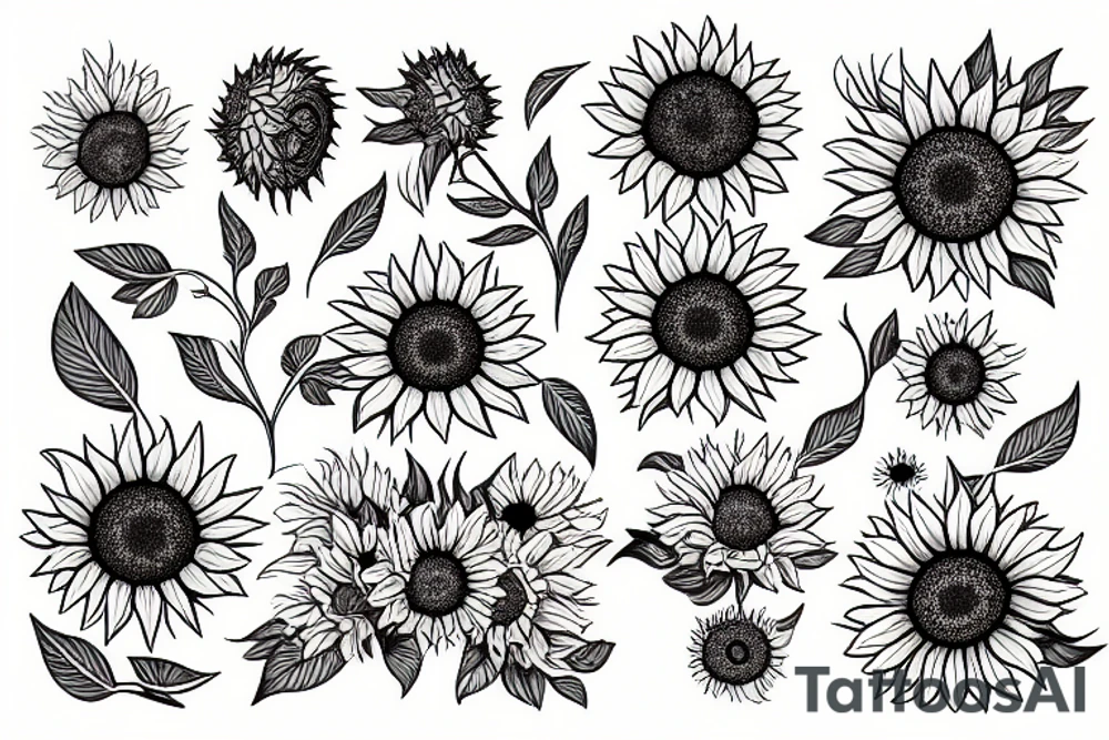 Sunflowers tattoo idea