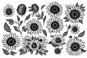 Sunflowers tattoo idea