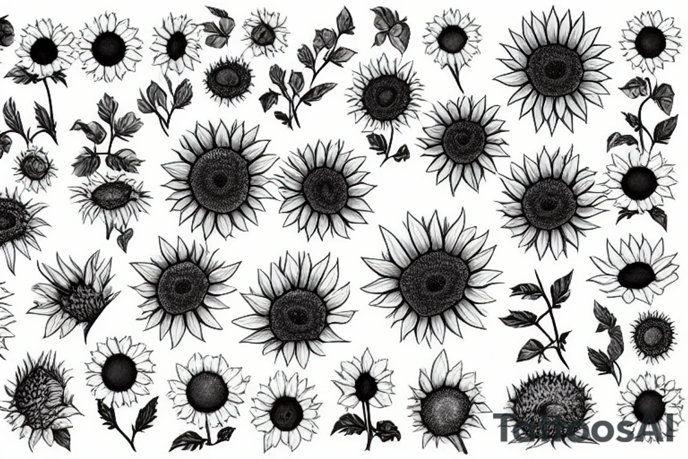 a sunflower tattoo idea