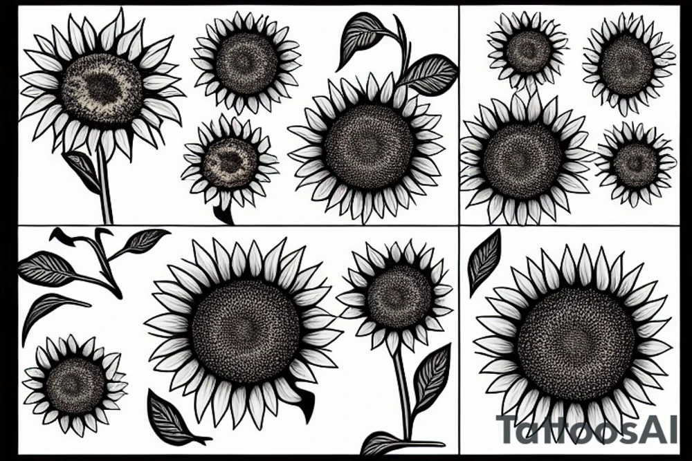 a sunflower tattoo idea