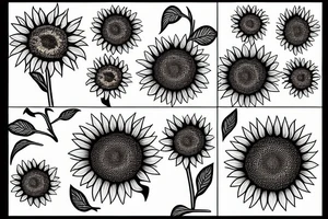a sunflower tattoo idea