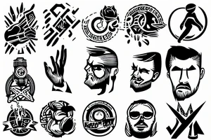 man overcome problems tattoo idea