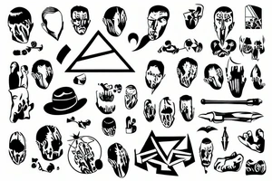 man overcome problems tattoo idea