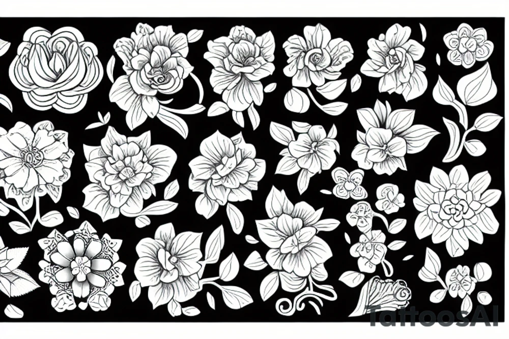 flowers tattoo idea
