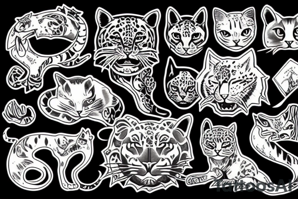 a big cat tattoo idea