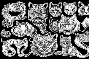 a big cat tattoo idea