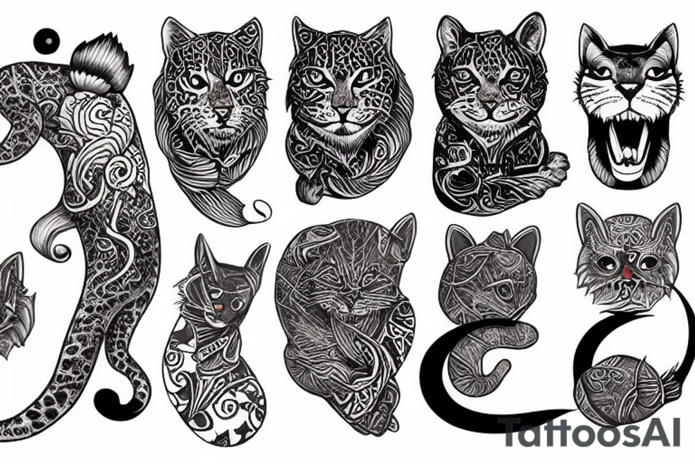 a big cat tattoo idea