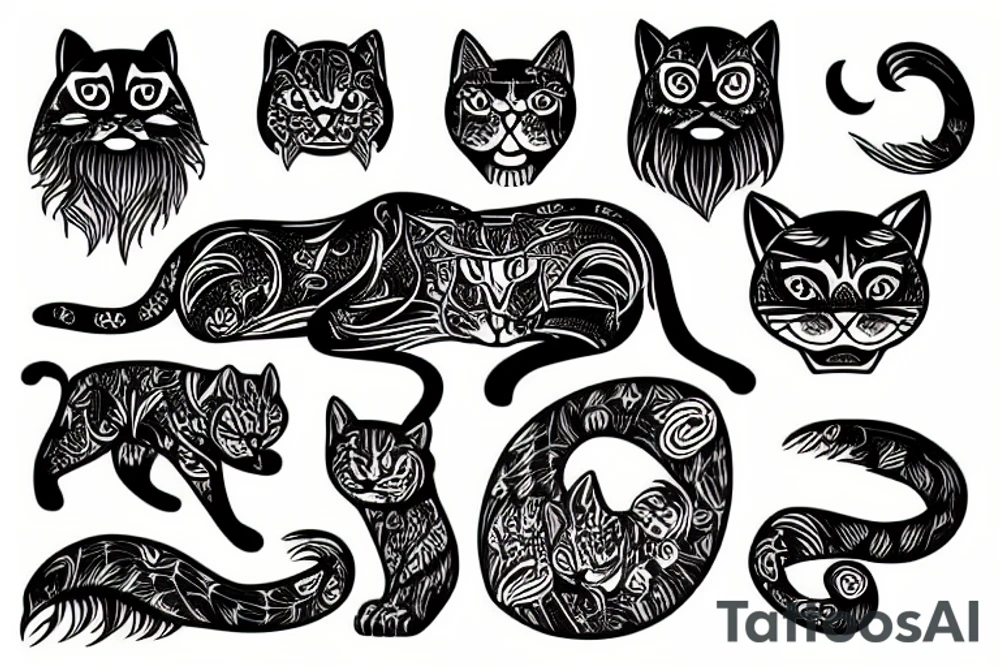 a big cat tattoo idea