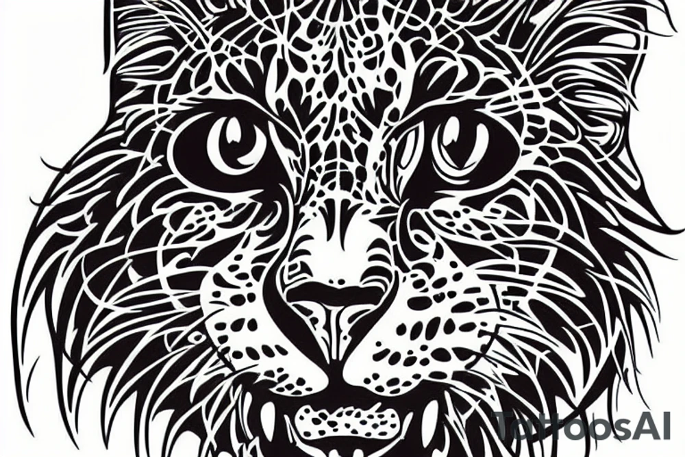 a big cat tattoo idea