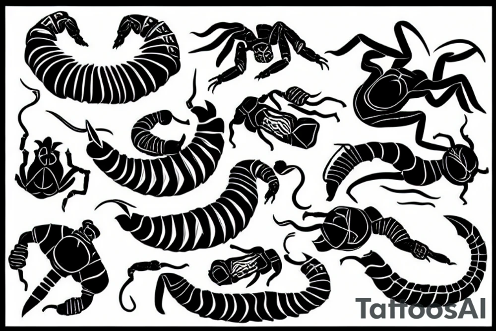Scorpion in vikings style tattoo idea