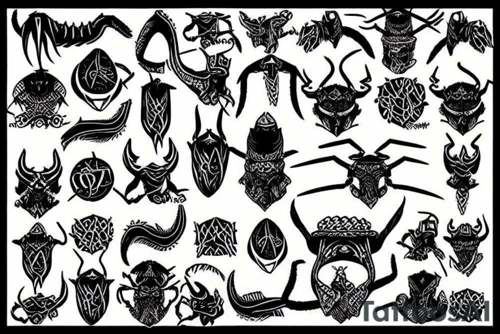 Scorpion in vikings style tattoo idea