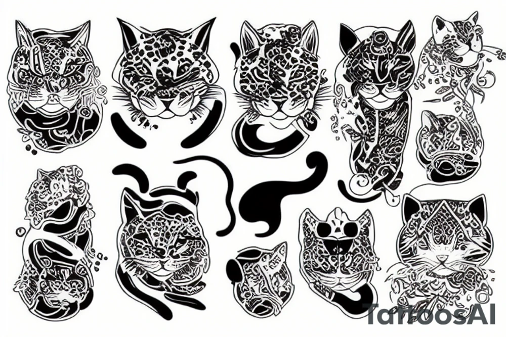 a big cat tattoo idea