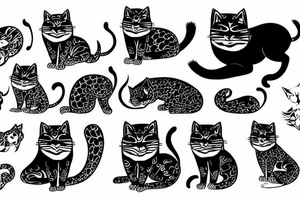 a big cat tattoo idea